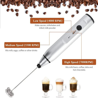 Multi-head Stirrer, frother and mini drink mixer