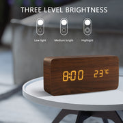 Digital Plugin Alarm Clock Plugin, Sleek Led Digital Clock, Temperature and more